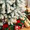11ft. Pre-Lit Flocked Fir Pencil Artificial Christmas Tree, Warm White LED Lights